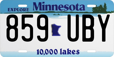 MN license plate 859UBY