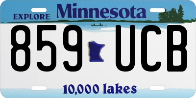 MN license plate 859UCB