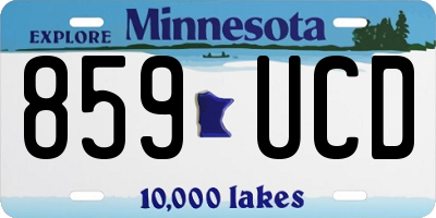 MN license plate 859UCD