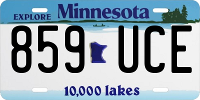 MN license plate 859UCE