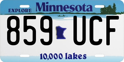 MN license plate 859UCF