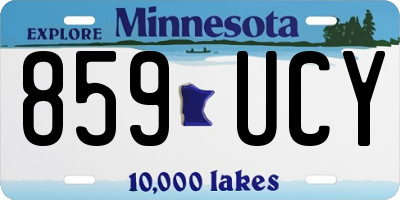 MN license plate 859UCY
