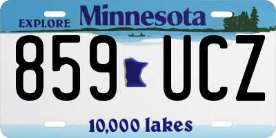 MN license plate 859UCZ