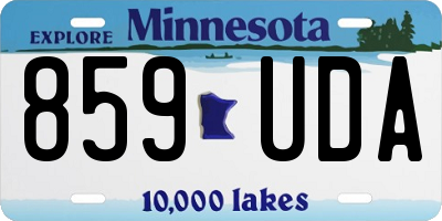 MN license plate 859UDA
