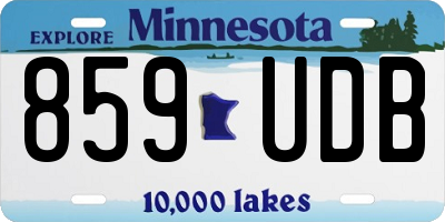 MN license plate 859UDB