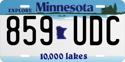 MN license plate 859UDC
