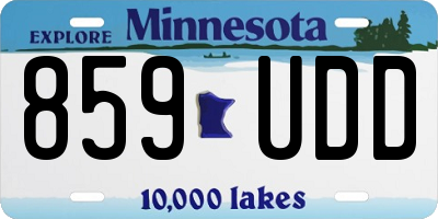 MN license plate 859UDD