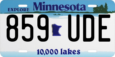 MN license plate 859UDE
