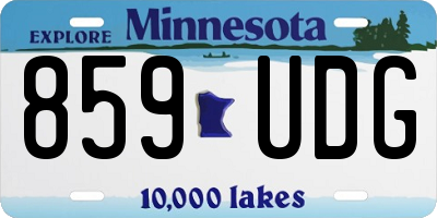 MN license plate 859UDG