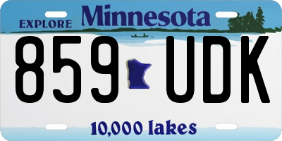 MN license plate 859UDK