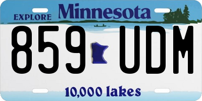 MN license plate 859UDM
