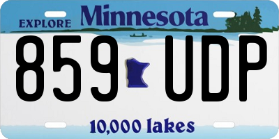 MN license plate 859UDP