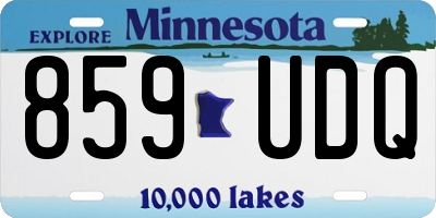 MN license plate 859UDQ