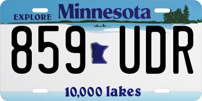 MN license plate 859UDR