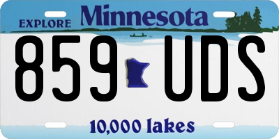 MN license plate 859UDS