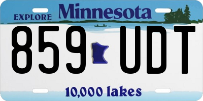 MN license plate 859UDT