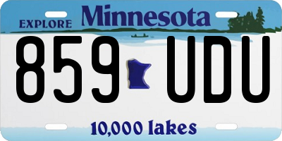 MN license plate 859UDU