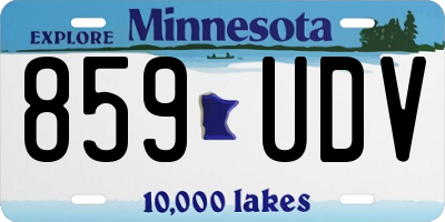 MN license plate 859UDV