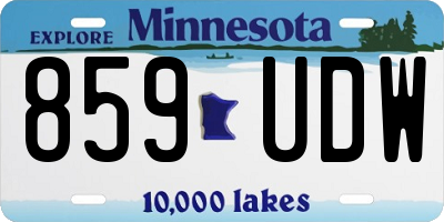 MN license plate 859UDW