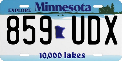 MN license plate 859UDX