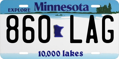 MN license plate 860LAG