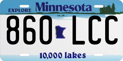 MN license plate 860LCC