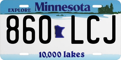 MN license plate 860LCJ
