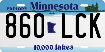 MN license plate 860LCK