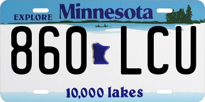 MN license plate 860LCU