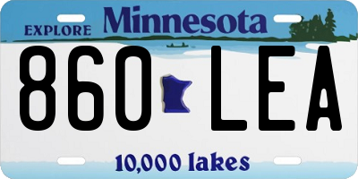 MN license plate 860LEA