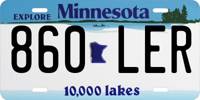 MN license plate 860LER