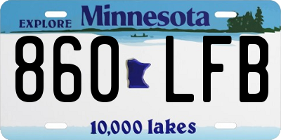 MN license plate 860LFB