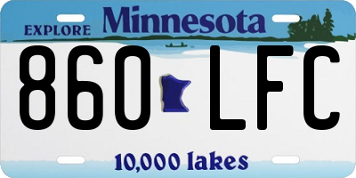 MN license plate 860LFC