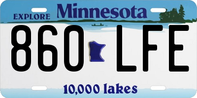 MN license plate 860LFE