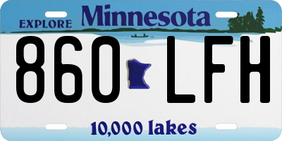 MN license plate 860LFH