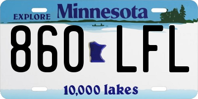 MN license plate 860LFL