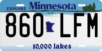 MN license plate 860LFM