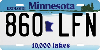 MN license plate 860LFN