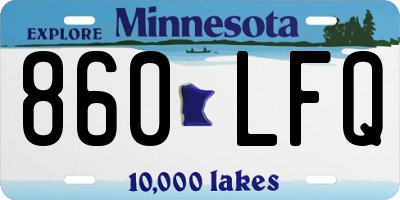 MN license plate 860LFQ