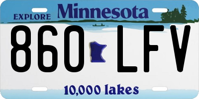 MN license plate 860LFV