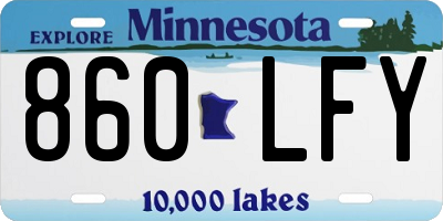 MN license plate 860LFY