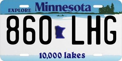 MN license plate 860LHG