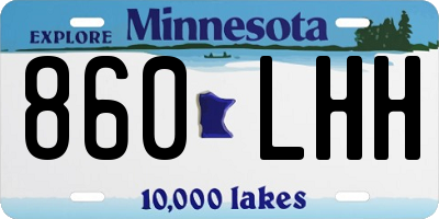 MN license plate 860LHH