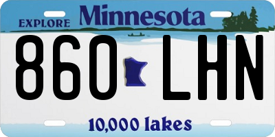 MN license plate 860LHN