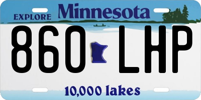 MN license plate 860LHP