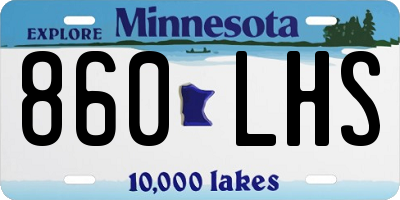 MN license plate 860LHS