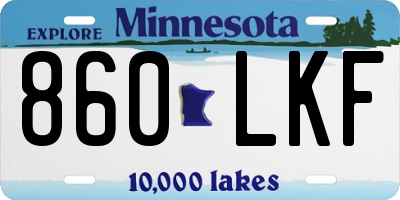 MN license plate 860LKF