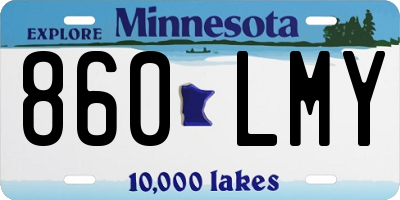 MN license plate 860LMY