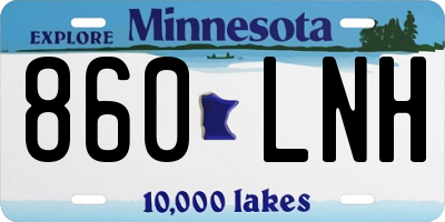 MN license plate 860LNH