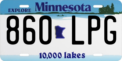 MN license plate 860LPG